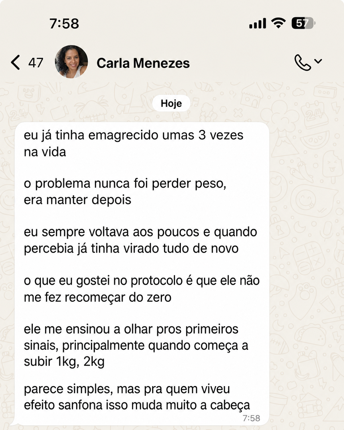 Depoimento de Carla Menezes